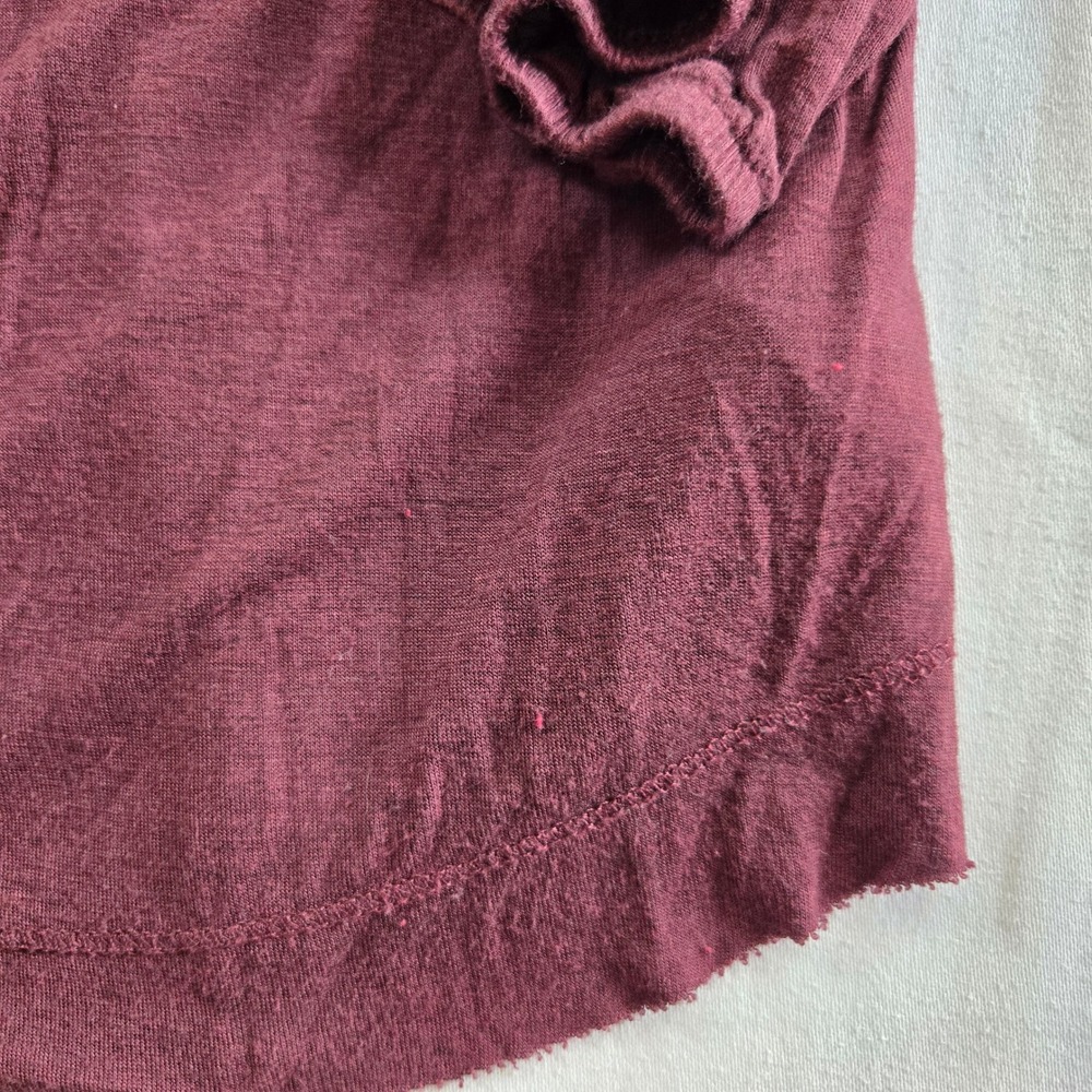 Womens M Embroidered Cottagecore Boho Prairie‎ Raw Hem  Hippie Festival Shirt - Picture 10 of 11